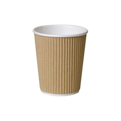 8oz Brown Ripple Cups