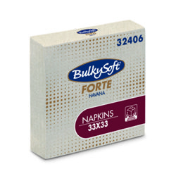 BulkySoft Forte Havana 2 Ply Kraft Napkins 33 x 33 (Box of 2000)