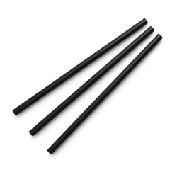 Black 145mm Paper Cocktail Straws (5mm)
