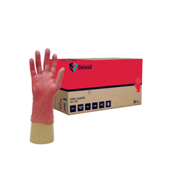 Red Powder Free Vinyl Gloves (Large)