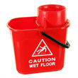 15L Recycled Professional Bucket & Wringer (Red)